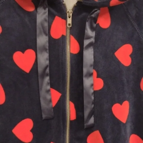 Torrid Red and Blue Hoodie Intimates Sleepwear, Size 0 (12/L) - Picture 3 of 11